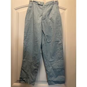Gap Women’s Cotton High Waisted Twill Wide Leg Pants Size 6 Blue‎ Work Office